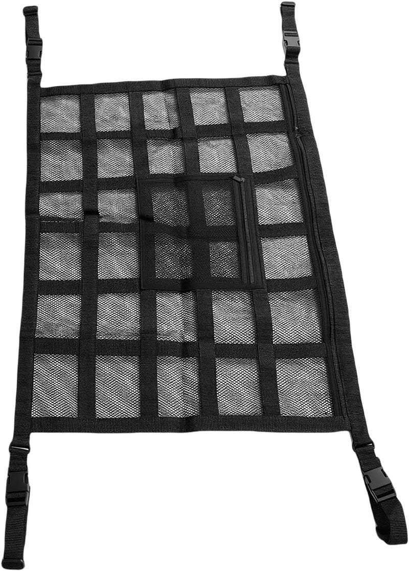 Upgrade Car Ceiling Cargos Net Pocket, Double Layers Roof Cargos Bag, Universal Car Organizers with Avoid Sagging Design, Ideal for Road Trip Truck SUV - Image 2