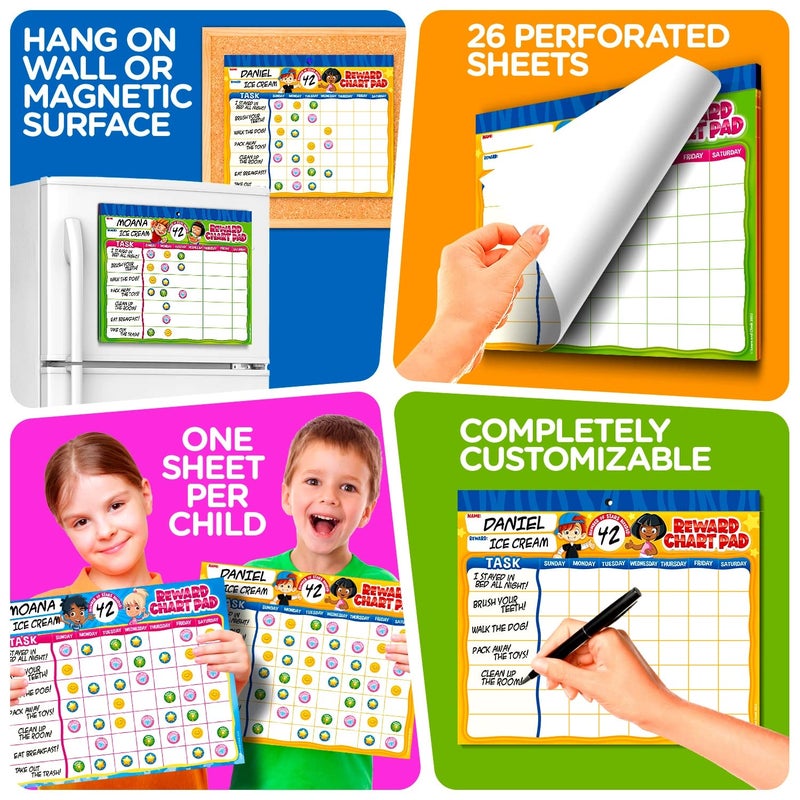 Learn & Climb Behavior Reward Chart System - Pad with 26 Chore Charts for Kids, 2800 Stickers to Motivate Responsibility & Good Habits - Image 3