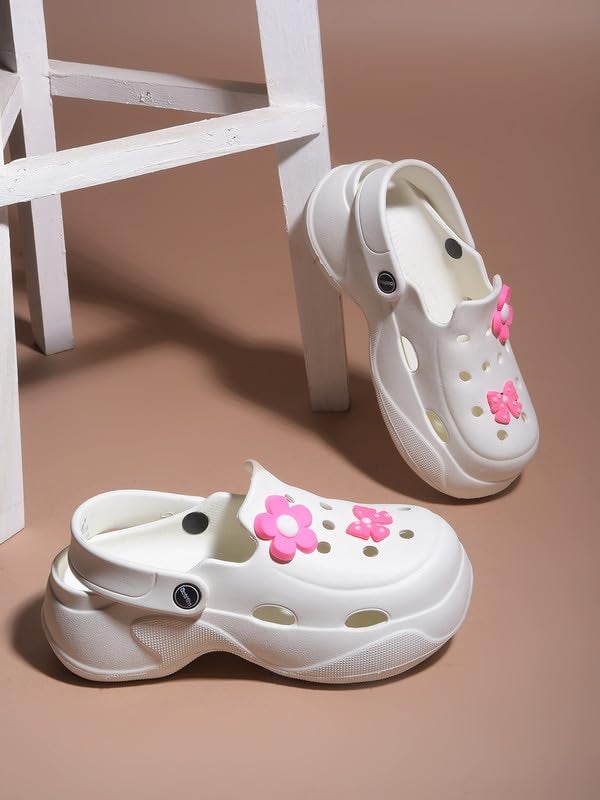 Action Women's Premium Extra Comfortable Clogs-ONTC-18 White-4 - Image 2