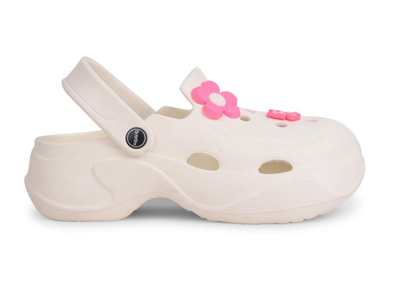 Action Women's Premium Extra Comfortable Clogs-ONTC-18 White-4 - Image 5