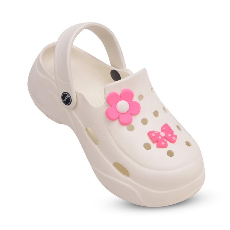 Action Women's Premium Extra Comfortable Clogs-ONTC-18 White-4 - Image 1
