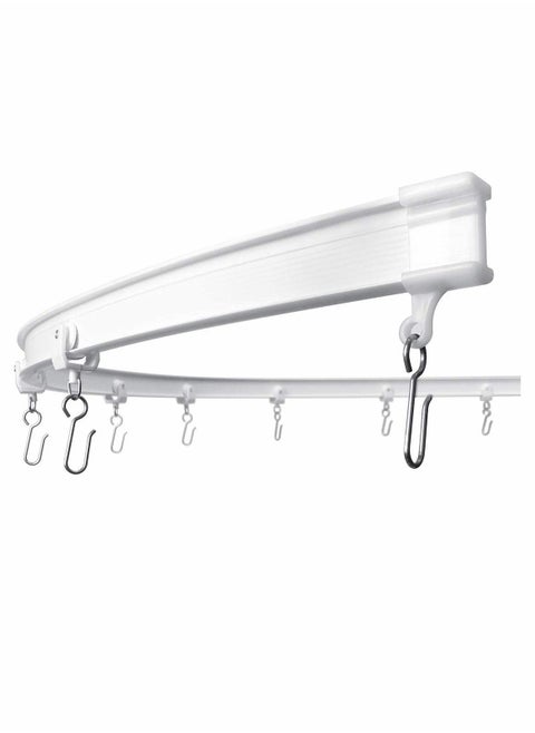 Flexible Bendable Curtain Track, Curved Ceiling Track for Curtains, Room Dividing System (10ft)