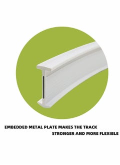 Y&D Flexible Bendable Curtain Track, Curved Ceiling Track for Curtains, Room Dividing System (10ft)  - Image 4