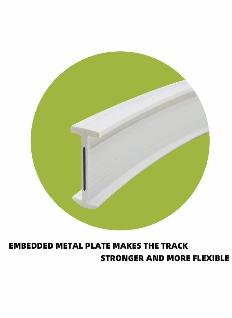 Y&D - Flexible Bendable Curtain Track, Curved Ceiling Track for Curtains, Room Dividing System (10ft) - Image 1
