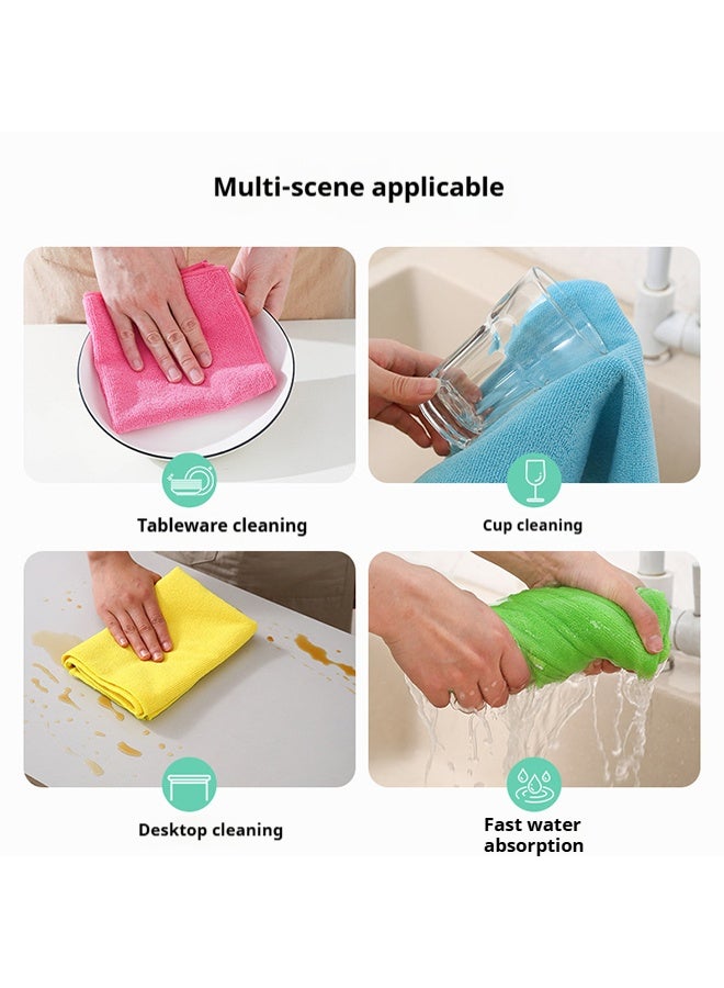 7 Pieces Of Microfiber Cloths Absorbent, Hygienic, Multifunctional And Durable Kitchen Dishwashing Cloths, Household Table And Car Washing Cloths, Washable (30x30cm) Pink - Image 2