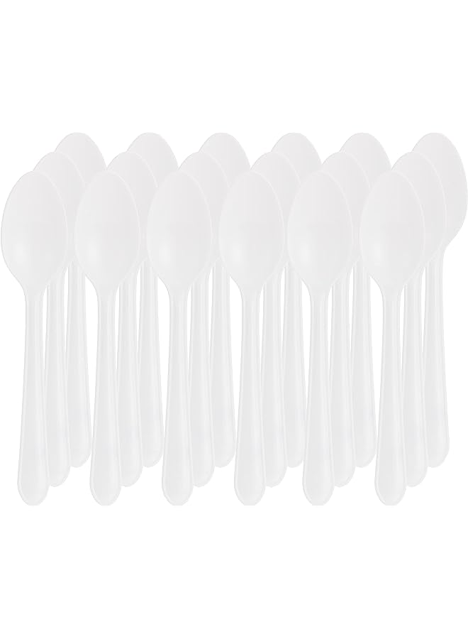 Raxoom Biodegradable disposable Spoon - Ideal for Eating Salad, Dessert, Appetizer, Fruit Chinese Food & more| Handwash-Safe|Dinner Spoon,Table Family, Hotels, (Pack of 18) - Image 1