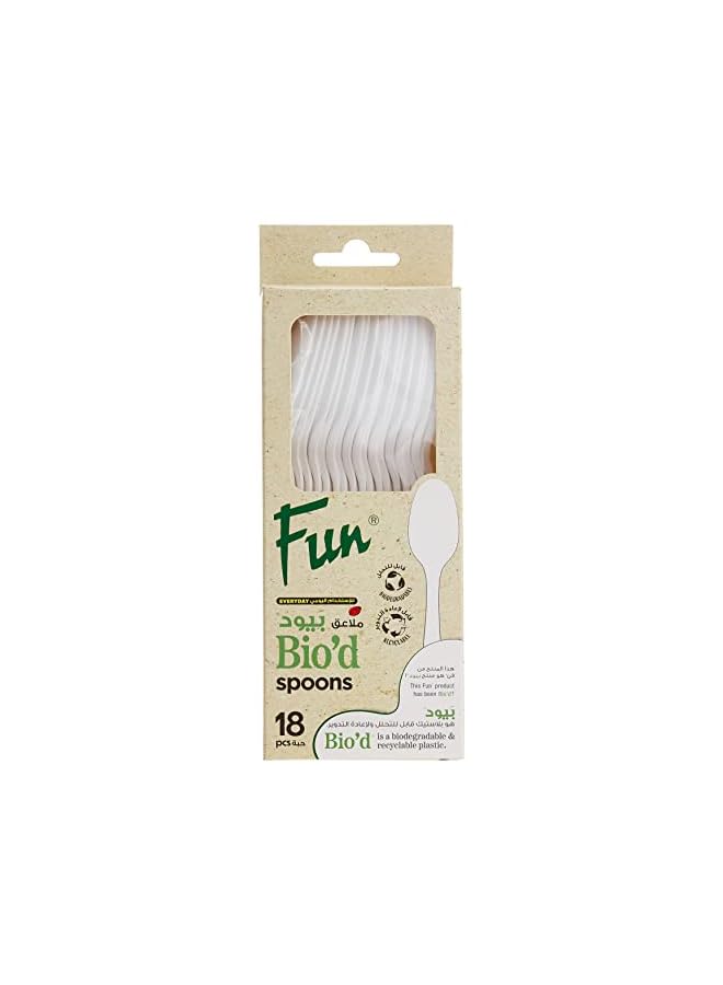 Raxoom Biodegradable disposable Spoon - Ideal for Eating Salad, Dessert, Appetizer, Fruit Chinese Food & more| Handwash-Safe|Dinner Spoon,Table Family, Hotels, (Pack of 18) - Image 3