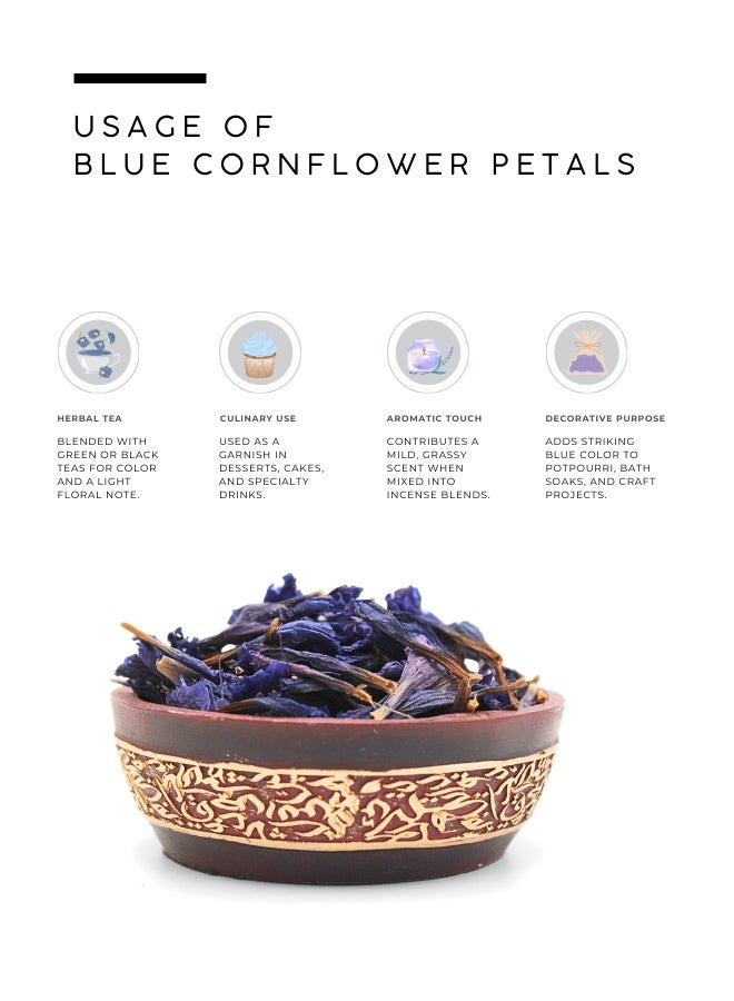 أباميك بتلات زهرة الذرة الزرقاء من أوافي ميل | لون أزرق ياقوتي نابض بالحياة - 500 غرام | 17.6 أونصة - Image 3