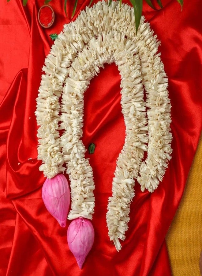 VRB Dec Acrylic Tm Lotus Hangings For Decoration/Hanging For Home Decor/Floral Wall Hanging For Temple Decor Diwali Decor&Festival Decor/Showpiece(Gajra With Mix Lotus Bud, 6), Pink - Image 3