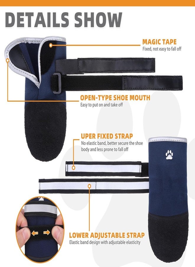 كولتيل أحذية كولتايل للكلاب للأرصفة الساخنة، أحذية صيفية للكلاب الصغيرة والمتوسطة والكبيرة، أحذية مقاومة للماء ومضادة للانزلاق للكلاب، وواقيات لأقدام الكلاب للأرضيات الخشبية، أحذية مائية داخلية وخارجية، أسود - Image 4