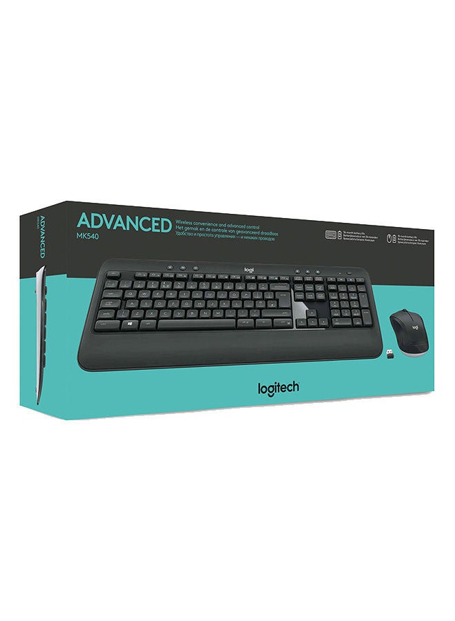 Logitech MK540 Wireless Keyboard and Mouse Combo for Windows, 2.4 GHz Wireless with Unifying USB-Receiver, Wireless Mouse, Multimedia Hot Keys, 3-Year Battery Life, PC/Laptop Black - Image 5