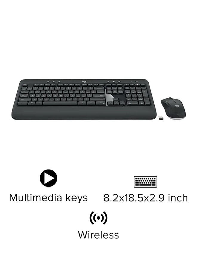Logitech MK540 Wireless Keyboard and Mouse Combo for Windows, 2.4 GHz Wireless with Unifying USB-Receiver, Wireless Mouse, Multimedia Hot Keys, 3-Year Battery Life, PC/Laptop Black - Image 2
