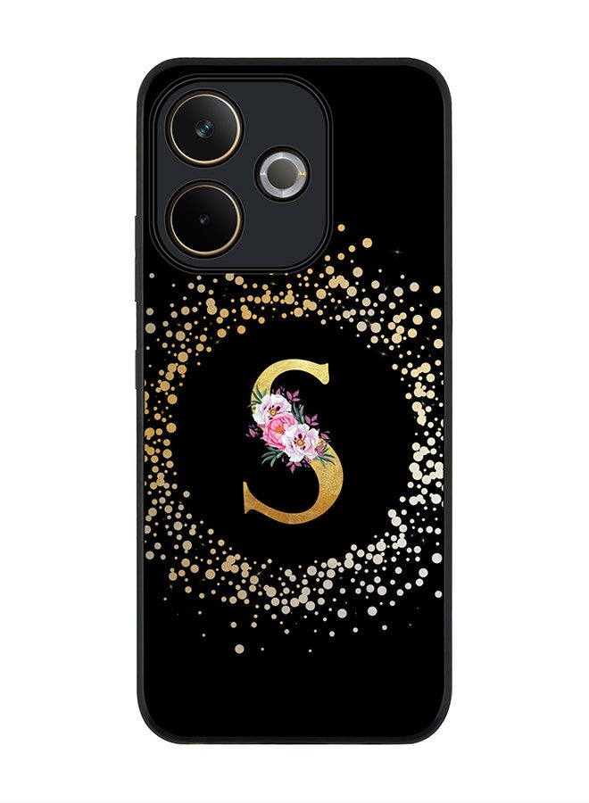 Stylizedd For Oppo A5 Pro 5G / A5 Pro 4G / 5G Case,Slim fit Camera Protection, Shockproof Thin Phone cover  - Custom Monogram Floral - S ( Black ) - Image 1
