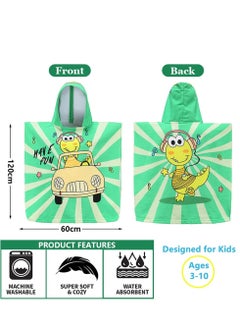 Kids Swimming Changing Robe with Hood, Cartoon Soft and Strong Absorbent Bathroom Beach Poncho Towel for Boys and Girls Children(Dinosaur Driver) - pzsku/Z2C7551F08F91738A65FAZ/45/_/1694673083/e7417ebf-9593-445e-a174-ad32d9f45afd