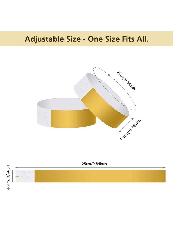 أستارون 400 قطعة من أساور المعصم الورقية الذهبية وأساور الذراع وأساور المناسبات للحفلات والنوادي والمهرجانات الموسيقية، مقاومة للماء وخفيفة الوزن - Image 4