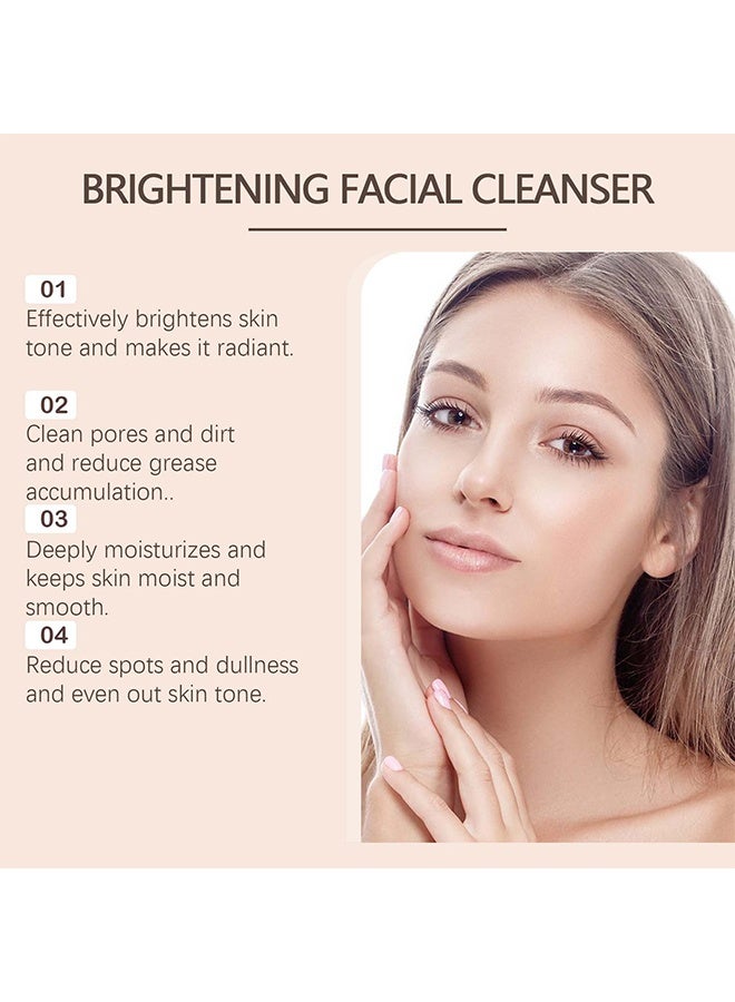 جايسوينغ منظف الوجه المضيء 100 مل، شامبو وجه رغوي من الكركم، منظف وجه رغوي مع فرشاة للتنظيف العميق، ترطيب لإزالة حب الشباب، مضاد للبكتيريا وتنظيم الزيوت. - Image 2