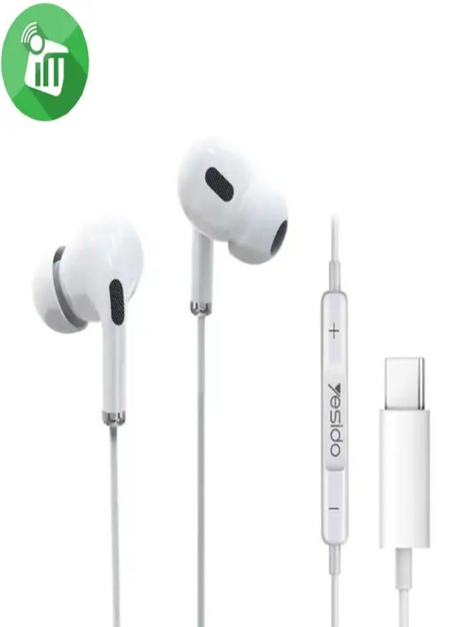 Yesido YH35 Drop Shopping Stereo Noise Cancelling Handfree Headphone Type-C Universal Earphone - Image 1
