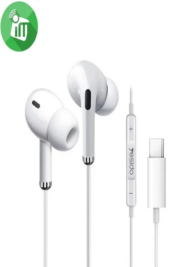 Yesido YH35 Drop Shopping Stereo Noise Cancelling Handfree Headphone Type-C Universal Earphone - Image 2
