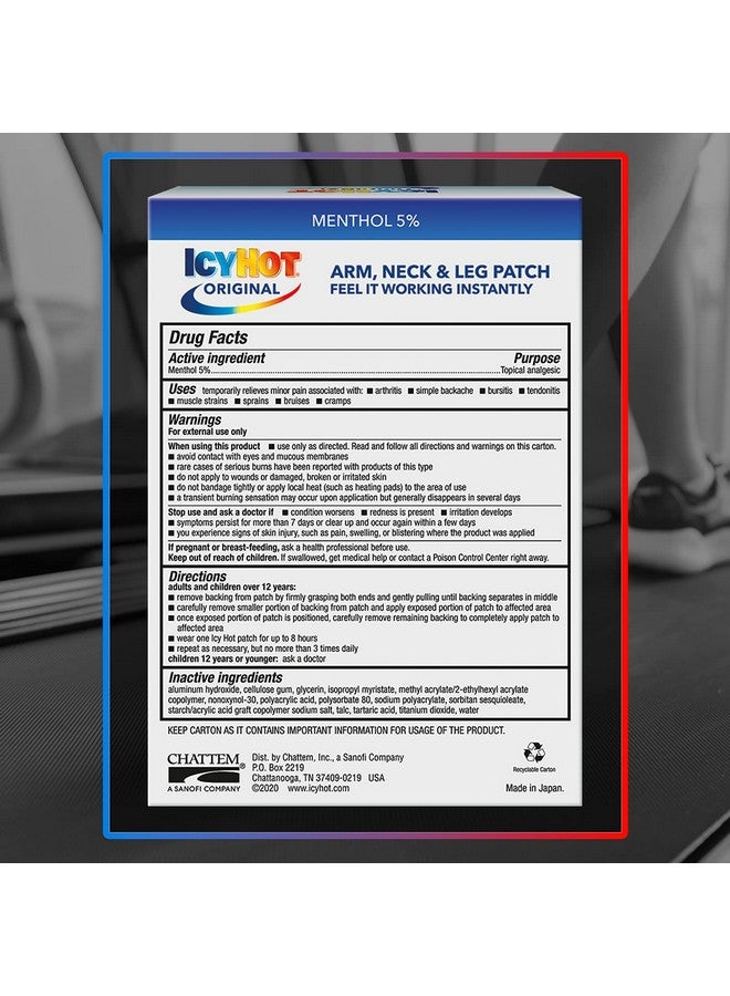 Icy Hot Icy Hot Original Small Pain Relief Patches (5 Count) Powerful Targeted Relief for Arm, Neck & Leg - Image 2