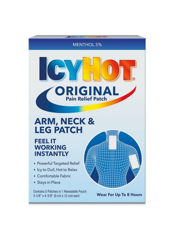 Icy Hot Icy Hot Original Small Pain Relief Patches (5 Count) Powerful Targeted Relief for Arm, Neck & Leg - Image 1