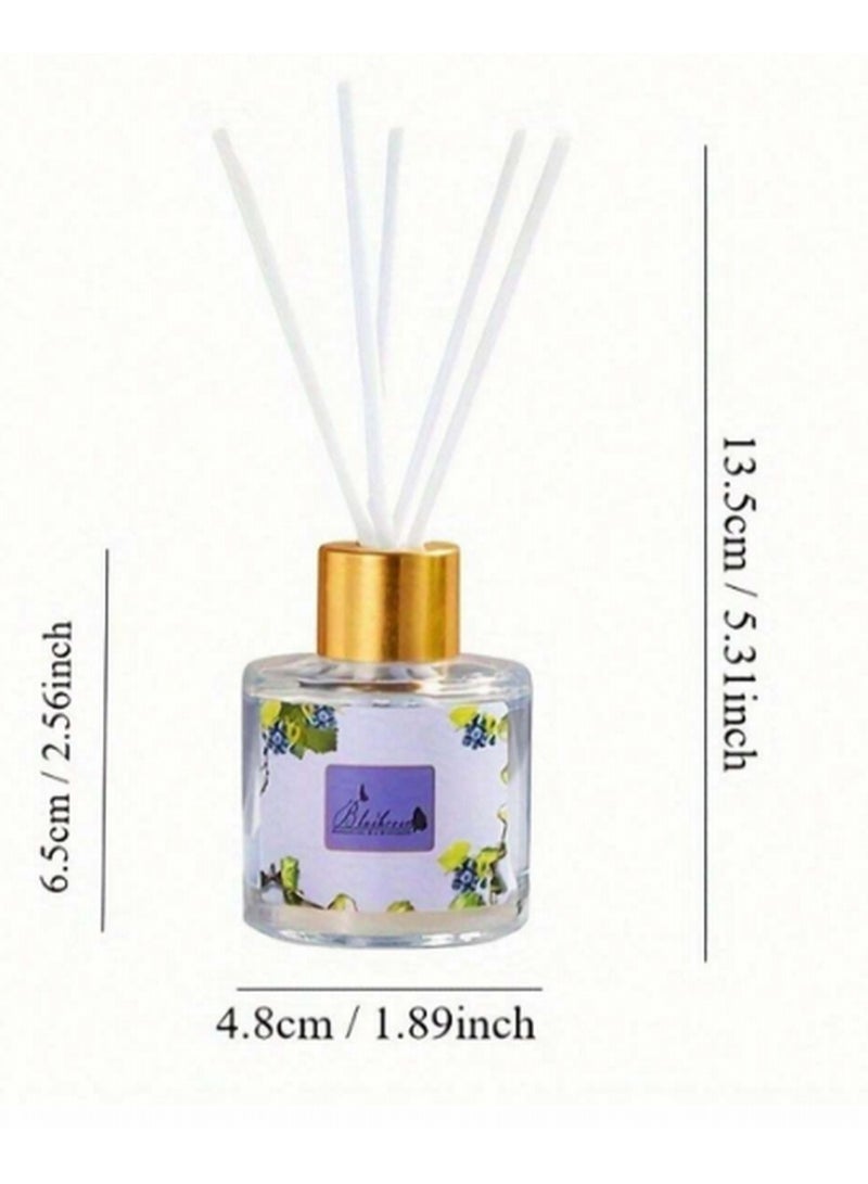 بلاكويستن ناشرات هواء من القصب برائحة الفواكه الغامضة، معطر جو عطري يدوم طويلًا للمنزل والمكتب وغرفة المعيشة وغرفة النوم والحمام، مزيل للروائح (برتقالي C) - Image 3