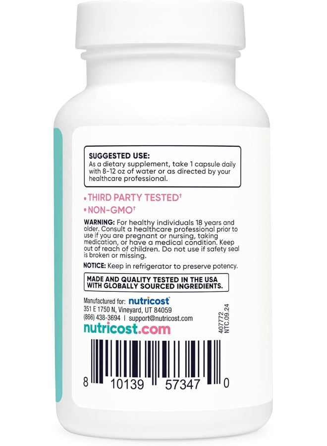 Nutricost Probiotic for Women 10 Billion CFU, 120 Capsules - Complex with Acacia Fiber, Uva Ursi & Cranberry Extract, Non-GMO & Gluten Free - Image 4