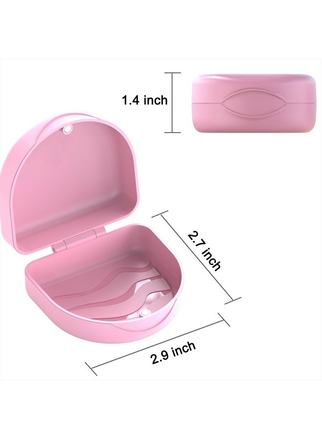 JJOVCE Orthodontic Mouthguard Case Dental Retainer Case-Pink  - Image 2