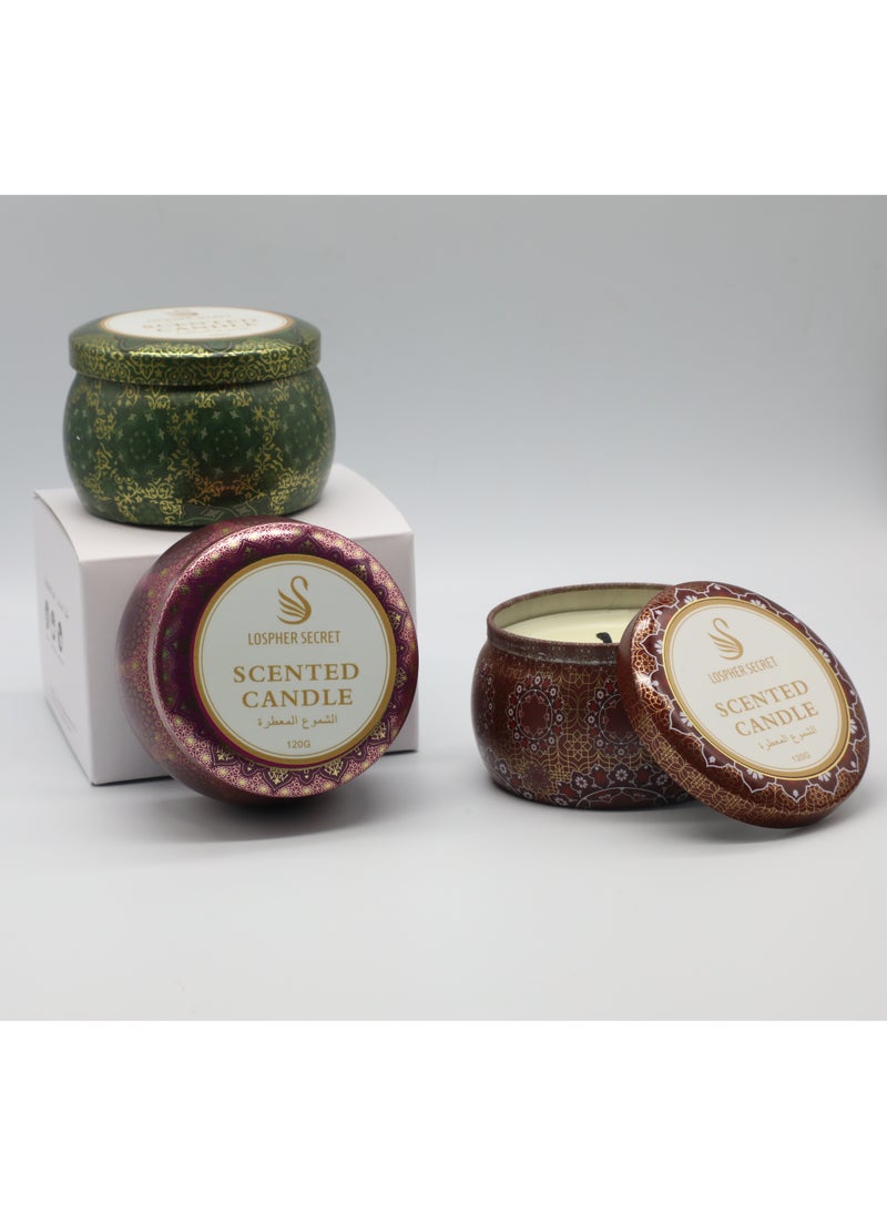 LOSPHER SECRET Scented Candles Gift Set ,4 pcs Scented Candles,  Candles Gift for Women with Stress Relief, for Wedding, Party, Birthday Day  - Image 3