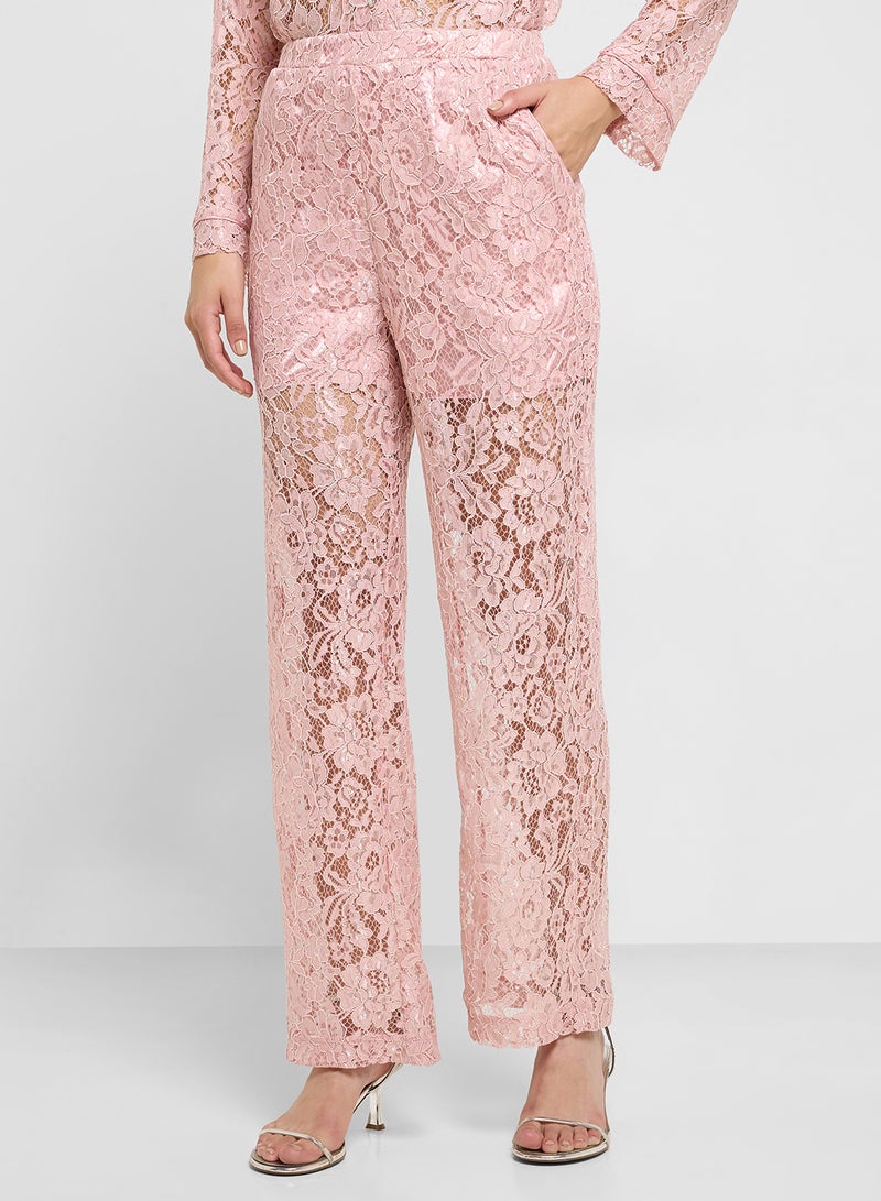 Ginger Lace Shirt & Pant Coord Set - Image 4