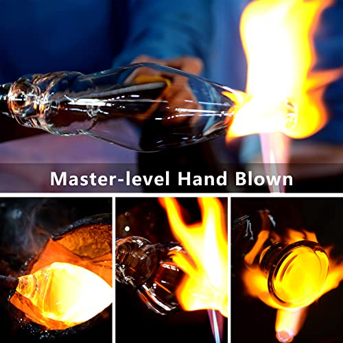 BACLIFE Crystal Champagne Flutes Set of 6 - Hand Blown Champagne Glasses With Long Stem - 6.5 oz Elegant Sparkling Wine Stemware - Unique Gift for Birthday,Wedding, Anniversary - Clear - Image 2