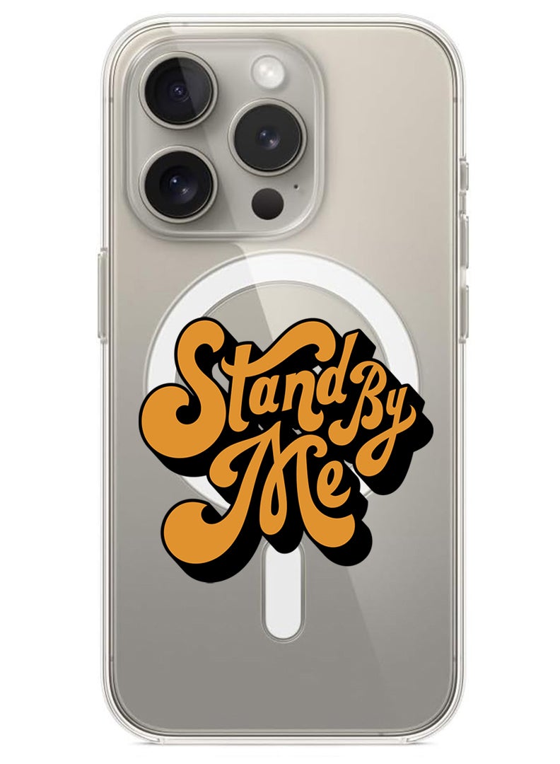 Theodor Magnetic Case for iPhone 15 Pro 6.1-inch Compatible with MagSafe Wireless Charging, Shockproof Phone Bumper Cover Stand by me-01 - Image 1