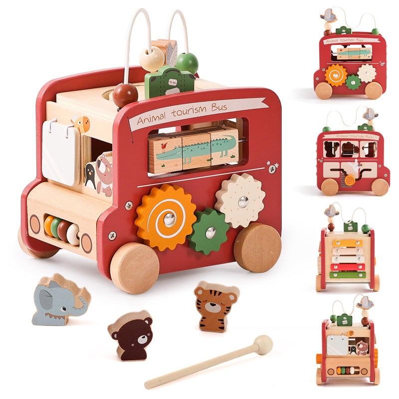 EERKEOD Wooden Activity Cubes for Toddlers Montessori Toys for Boys Girls Educational Learning Toys for Kids Wooden Toys for First Birthday Gift - Image 4