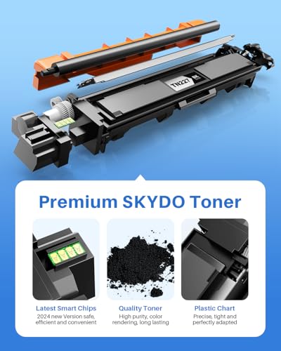 Skydo Compatible TN-227BK Toner Cartridge Replacement for Brother TN-227 Black Toner High Yield TN223 for MFC-L3770CDW HL-L3270CDW HL-L3290CDW MFC-L3710CW HL-L3210CW (2 Black) - Image 3
