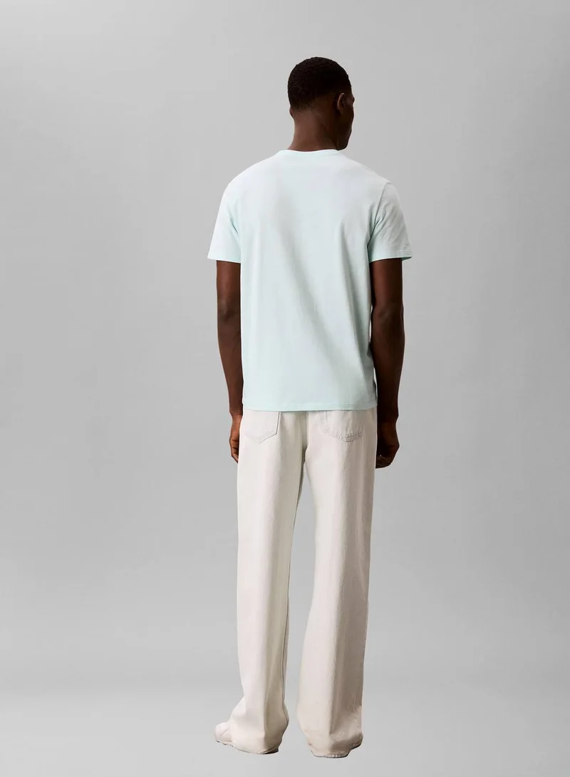 CALVIN KLEIN Glacier Mist Graphic T-Shirt for Men | Best Price UAE