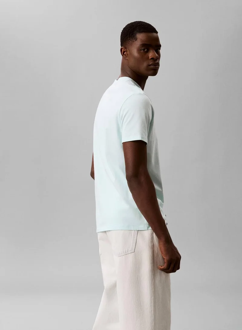 CALVIN KLEIN Glacier Mist Graphic T-Shirt for Men | Best Price UAE