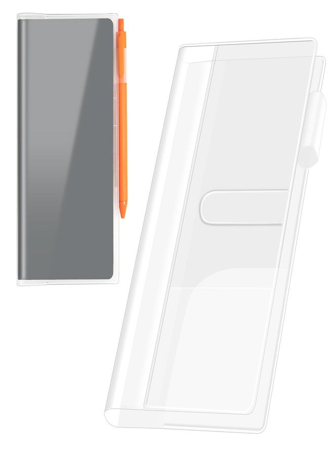 SBYURE Weeks Planner Cover,Plastic Book Covers,Transparent PVC Protective Sleeve,Clear Cover for Planner 7.48 x 3.74 Inch (Clear) - Image 1