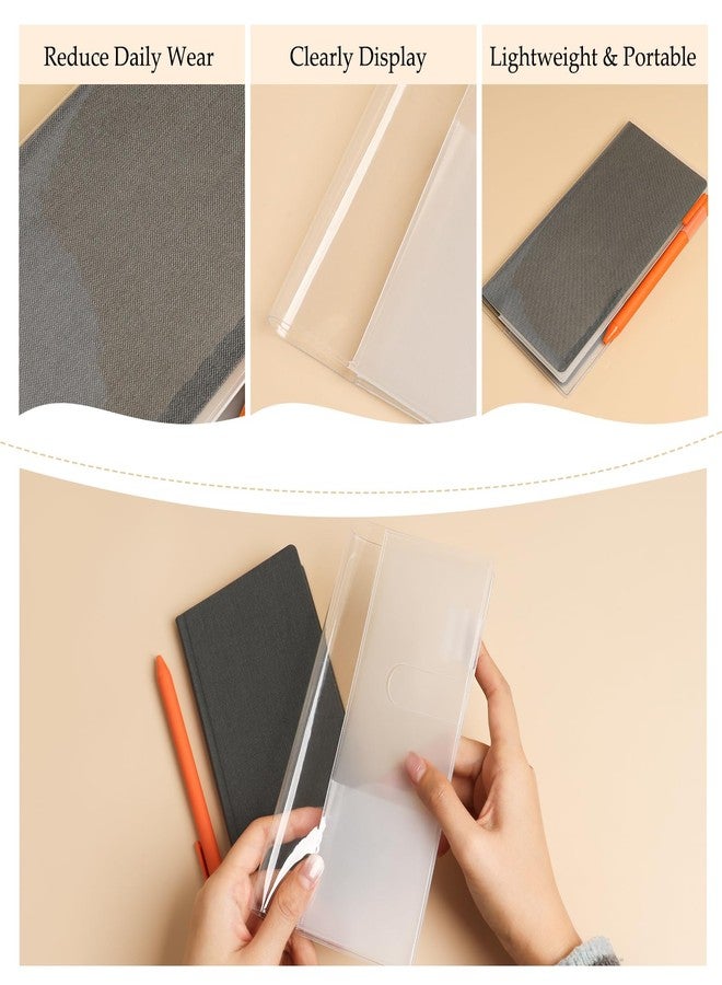 SBYURE Weeks Planner Cover,Plastic Book Covers,Transparent PVC Protective Sleeve,Clear Cover for Planner 7.48 x 3.74 Inch (Clear) - Image 2
