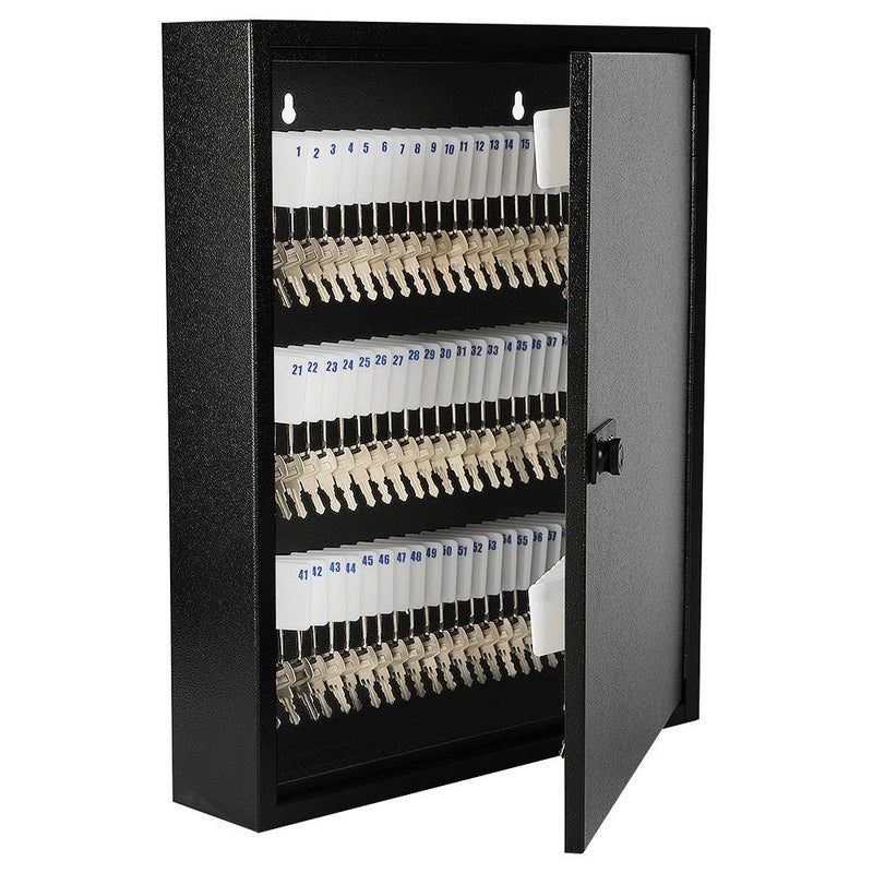 KYODOLED 100Keys Key Cabinet Organizer, Key Lock Box Wall Mount with Code, Large Keys Storage Combination Lock Box for Home, Office, Business Management,17"x 12.99" x 3.26" (Black,100 Key) - Image 2