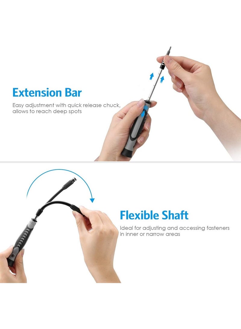 مجموعة مفكات دقيقة تطوير 130 في 1 مع 120 بت مجموعة أدوات إصلاح مع صندوق مدمج صغير لإلكترونيات آيفون جهاز تشغيل الألعاب - Image 4