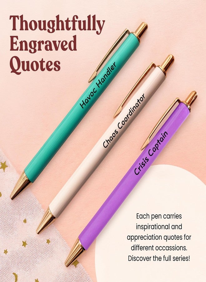MESMOS 3pk Fancy Pen Set, Chaos Coordinator Boss Gifts for Women, Office Manager Boss Female Gifts, Leadership and Supervisor Gift, Funs with Funny Sayings for Adults - Image 5