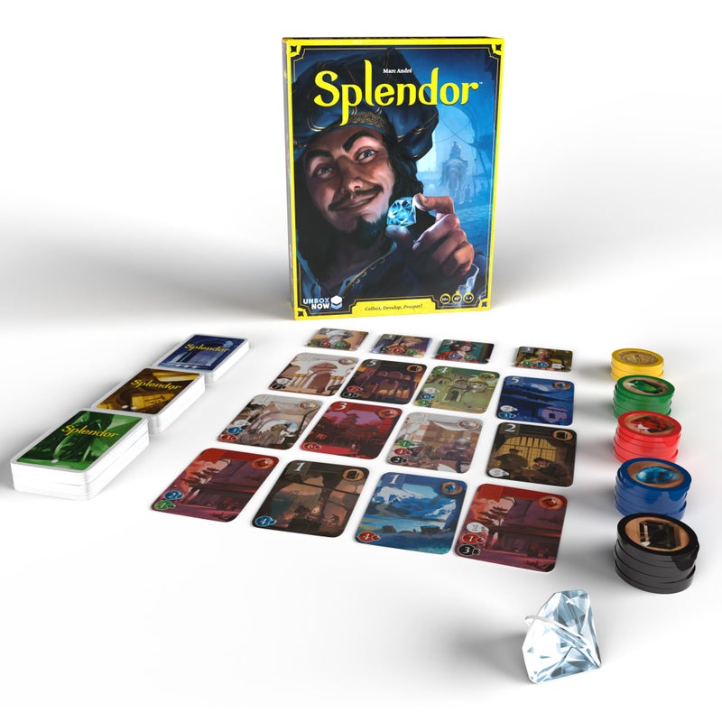 Asmodee Splendor Board Game - Master The Art of Wealth and Prestige! - Engaging Gem Mining Strategy Game for Kids & Adults, Ages 10+, 2-4 Players, 30 Min Playtime - Image 2