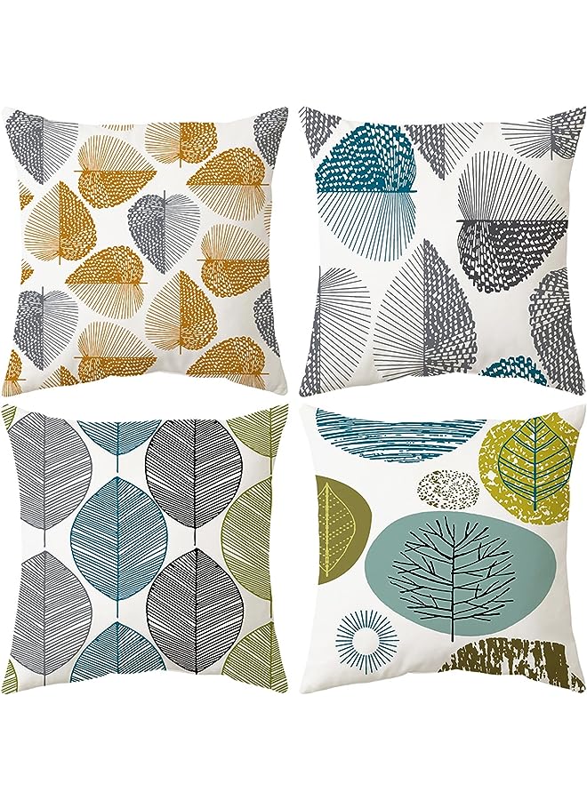 SYOSI Pcs Cushion Covers, SYOSI Pillow Case Cushion Cover, Pillow Covers Pack of 4 Square for Living Room, Bedroom, Sofa 45 cm x 45 cm - Image 1