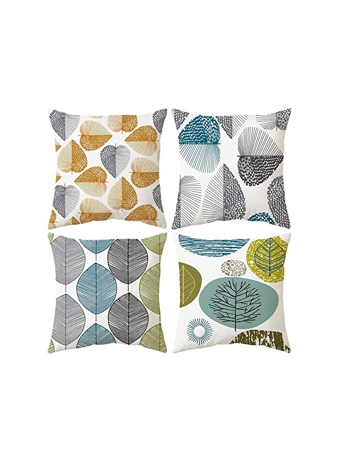 SYOSI Pcs Cushion Covers, SYOSI Pillow Case Cushion Cover, Pillow Covers Pack of 4 Square for Living Room, Bedroom, Sofa 45 cm x 45 cm - Image 2