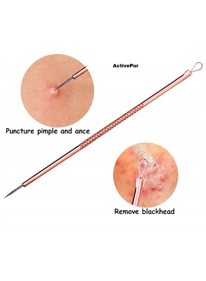 Mroobest Blackhead Remover Pimple Comedone Extractor Tool, Effective Acne Removal Kit, Treatment for Blemish, Whitehead Pimple Popping, Zit Removing for Nose & Face Skin, Best Electroplated 4 PCS w/case. - Image 5