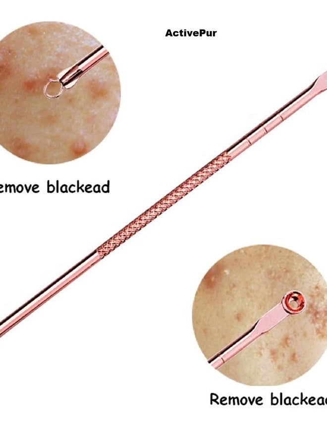 Mroobest Blackhead Remover Pimple Comedone Extractor Tool, Effective Acne Removal Kit, Treatment for Blemish, Whitehead Pimple Popping, Zit Removing for Nose & Face Skin, Best Electroplated 4 PCS w/case. - Image 3