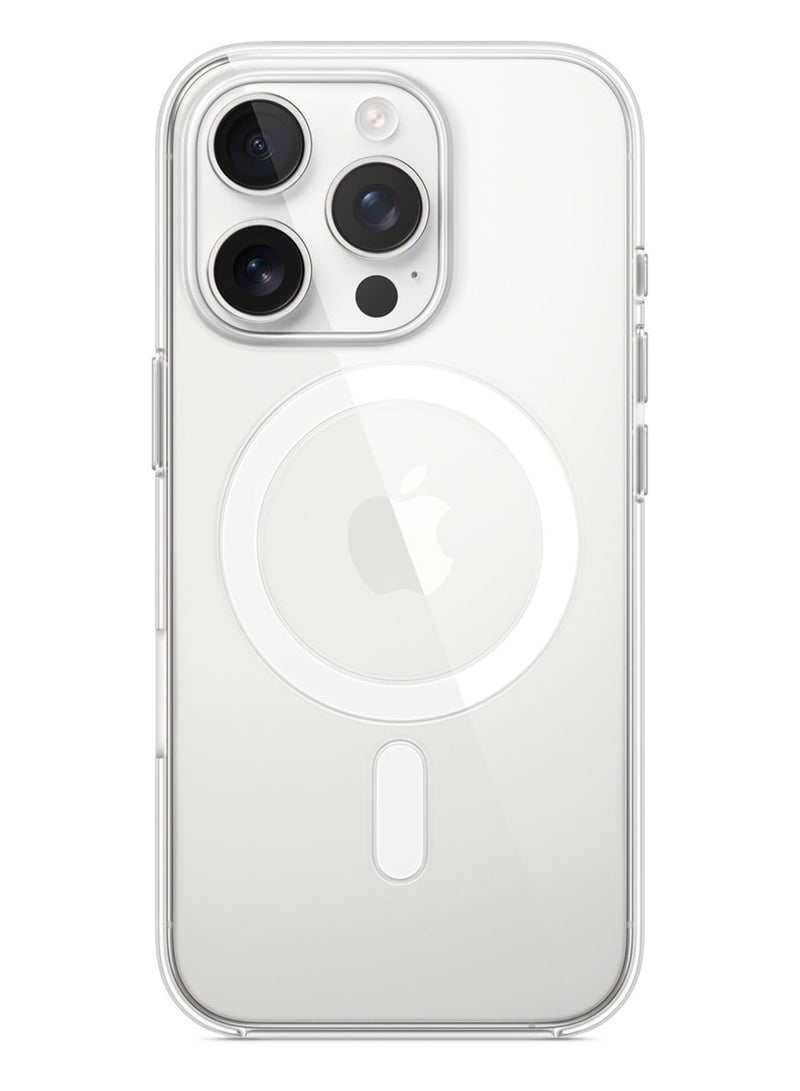 Apple iPhone 16 Pro 128GB Desert Titanium 5G With FaceTime - Middle East Version &,iPhone 16 Pro Case With MagSafe - Clear & 20W USB-C 3-Pin Power Adapter / Original iPhone Charger - White  - Image 3