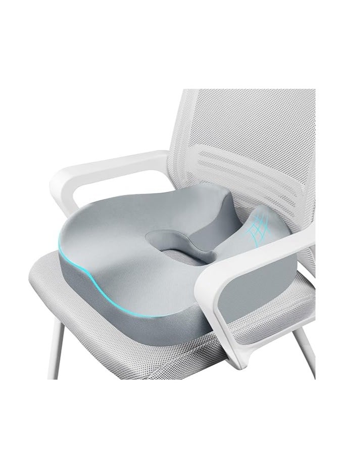 Beauenty - Memory Foam Seat Cushion,Donut Pillow Lifting Cushion,Tailbone Pain Relief Cushion, Hemorrhoid Pillow with Two Humps Hip Curve Design, Donut Pillow for Postpartum Pregnancy - Image 1
