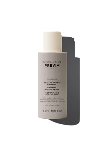 PREVIA Reconstruct Regenerating Shampoo Natural Vegan Moisturizing Shampoo For Dry Damaged Hair Rejuvenates Repairs And Restores Shine 100ml