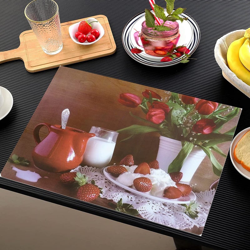 REVEXO REVEXO Design PVC 6 Piece Dining Table Placemat SetRev15  - Image 1