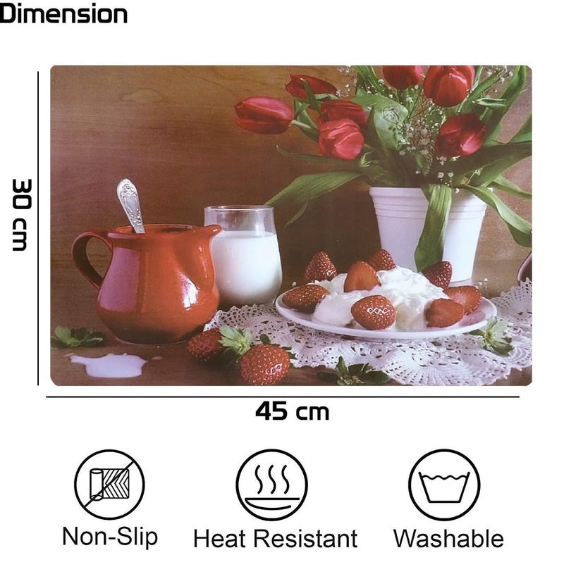 REVEXO REVEXO Design PVC 6 Piece Dining Table Placemat SetRev15  - Image 3